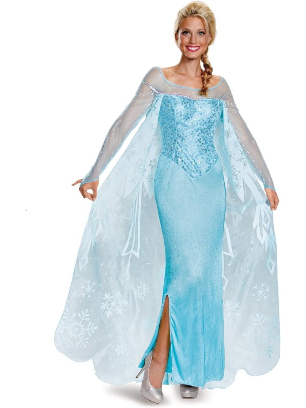 Elegant Elsa Adult Costume - Disney-Inspired Dress, Perfect for Parties